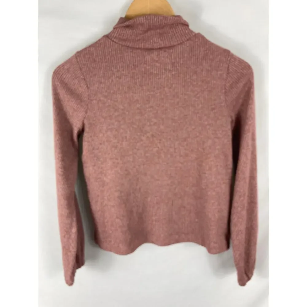 Madewell Heathered Bubble-Sleeve Swing Turtleneck XS